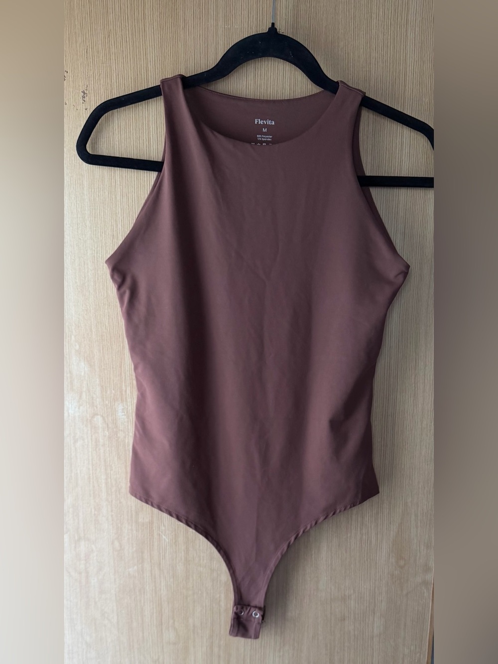 Mauve-Brown High Neck Tank Bodysuit